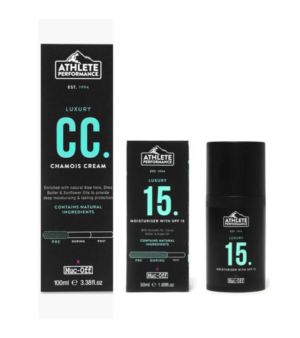 Protetor Hidratante SPF15 50ML Muc-OFF + Creme Muc-OFF Luxury CC Chamois Homme 100ML